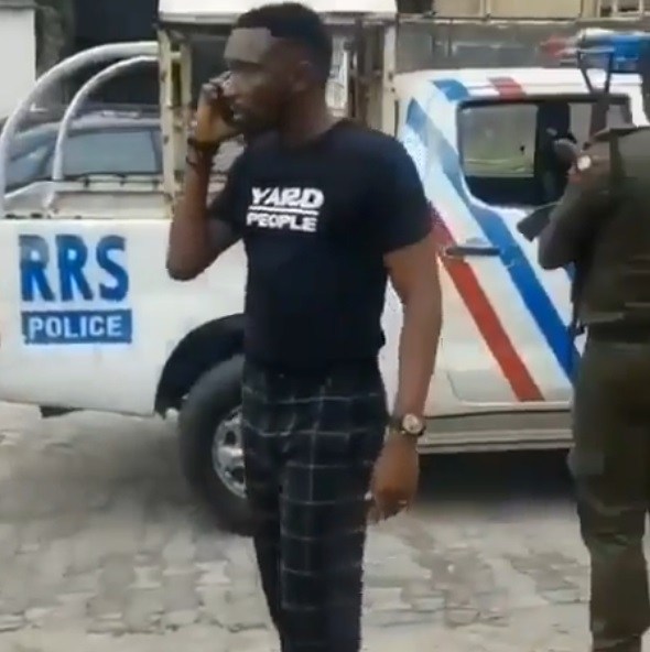 RRS officers prevented armed policemen from taking Timi Dakolo and his wife, Busola to Abuja (video)