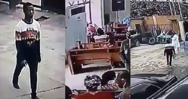 Man walks into a church, steals a bag during service (video)