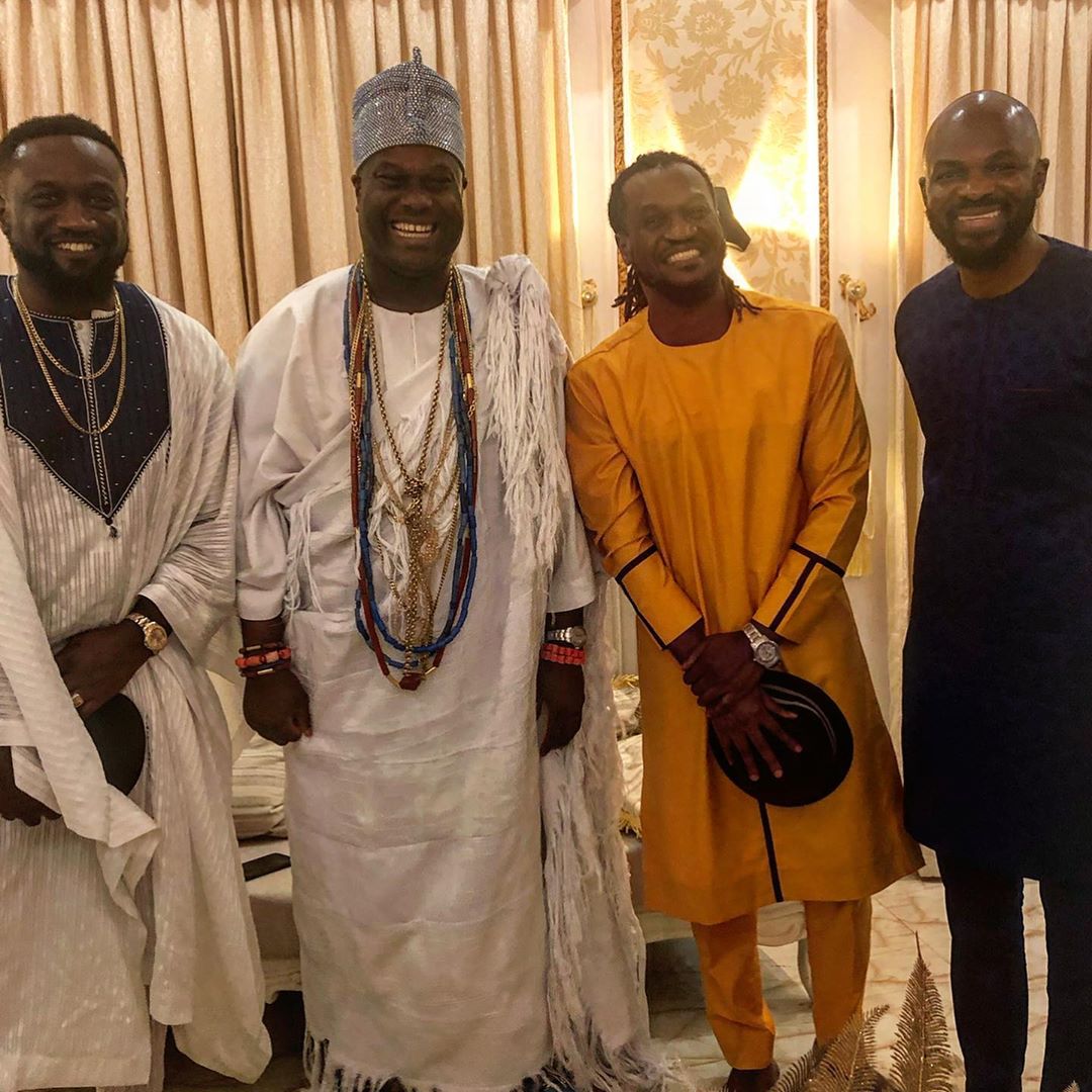 Paul and Jude Okoye pay courtesy visit to Ooni of Ife (Photos)