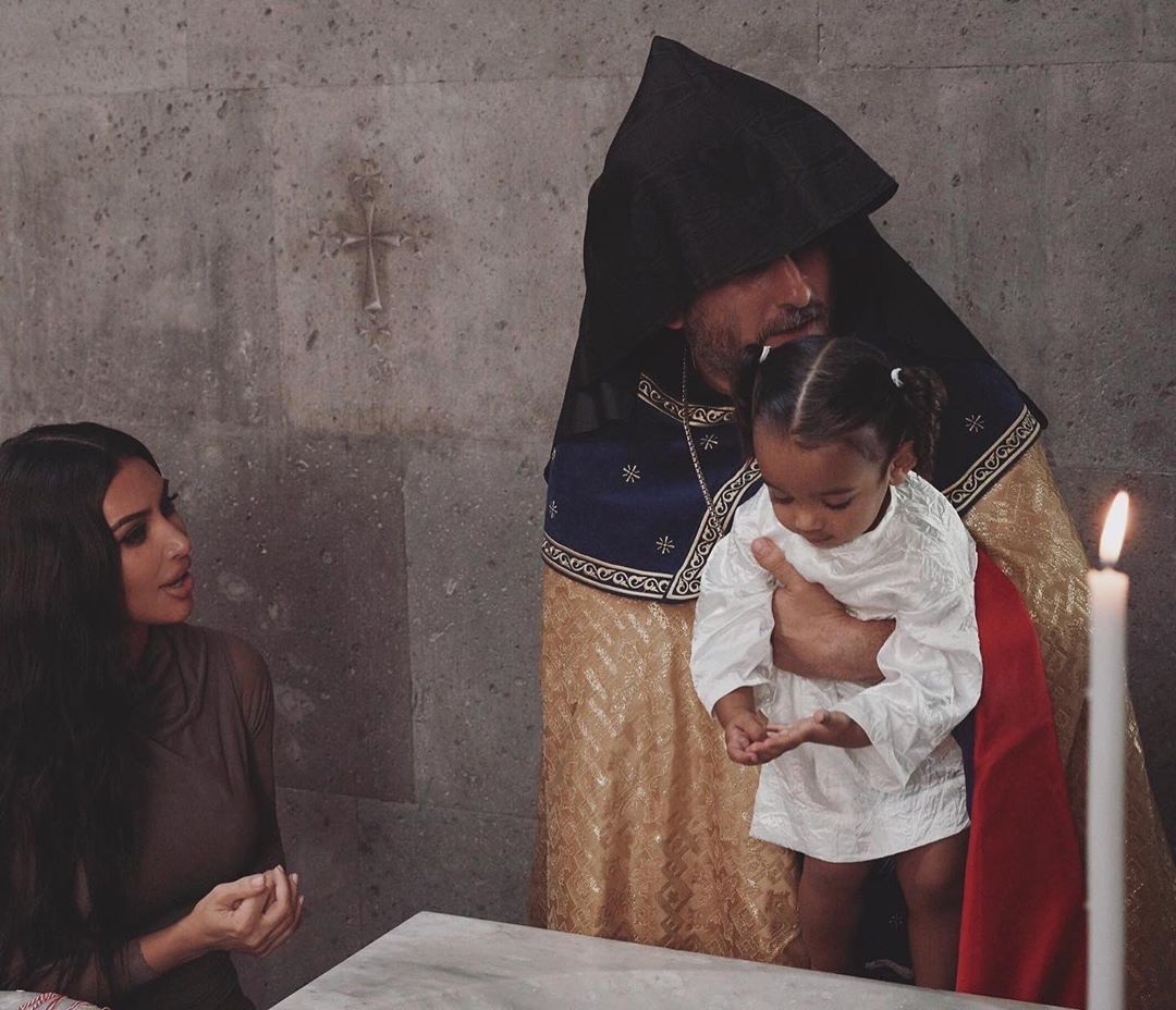 Kim and her children undergo Baptism (Photo)