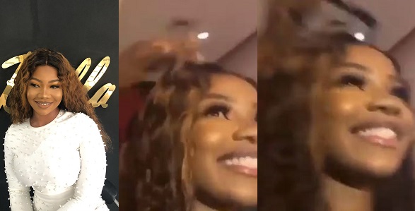 Massive turnout of Tacha’s fans at her first ‘meet and greet’; watch moment Titan snatched her glasses