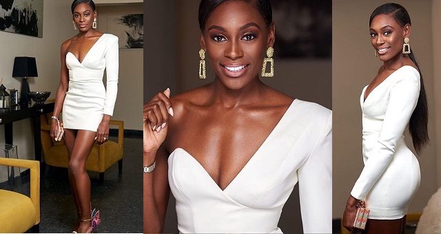 Mike’s wife, Perri, looks stunning in her appearance for #BBNaijaFinale (Photos)