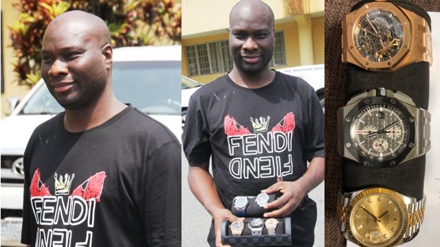 Mompha Arrest: EFCC releases statement, wristwatches worth N20 million recovered at point of arrest