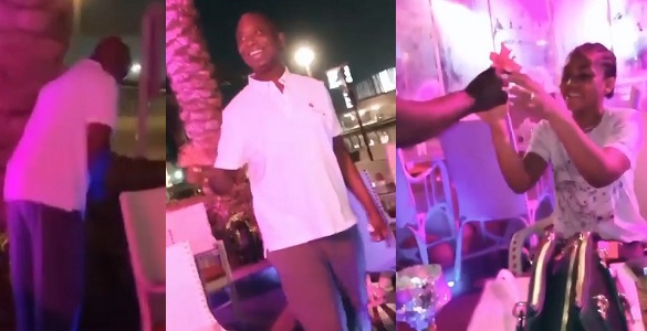 Ned Nwoko plucks flower for wife, Regina Daniels as he surprises her with a romantic birthday treat (Videos)