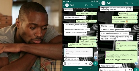 Nigerian Lady shares conversation with a guy she turned down his proposal.