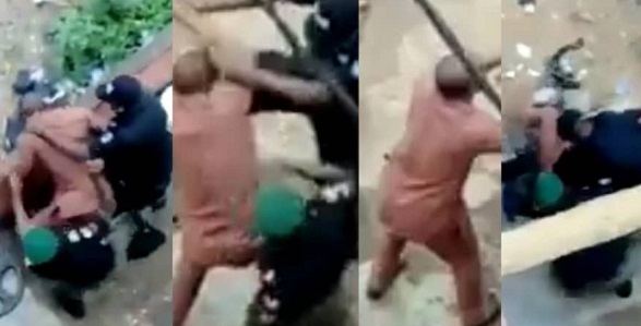Police officers caught on camera assaulting a lawyer in Anambra