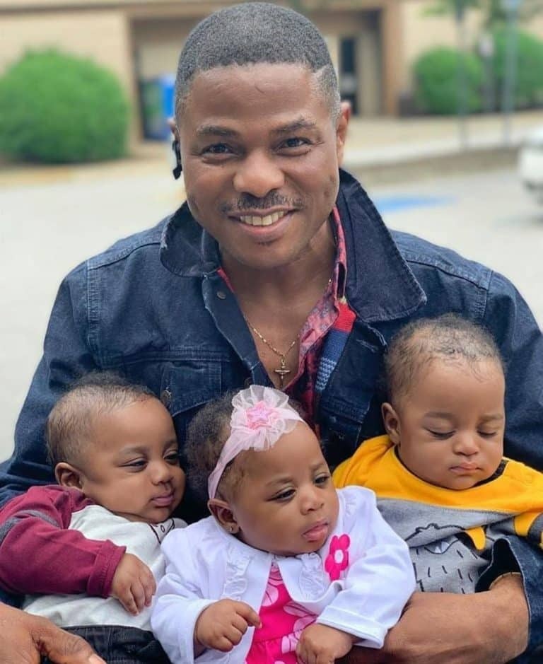 Singer, Yinka Ayefele shares first picture of his set of triplets