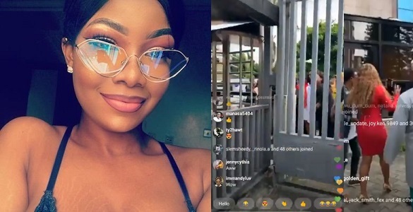Tacha’s Fans spotted outside a studio waiting for her after her interview (Video)