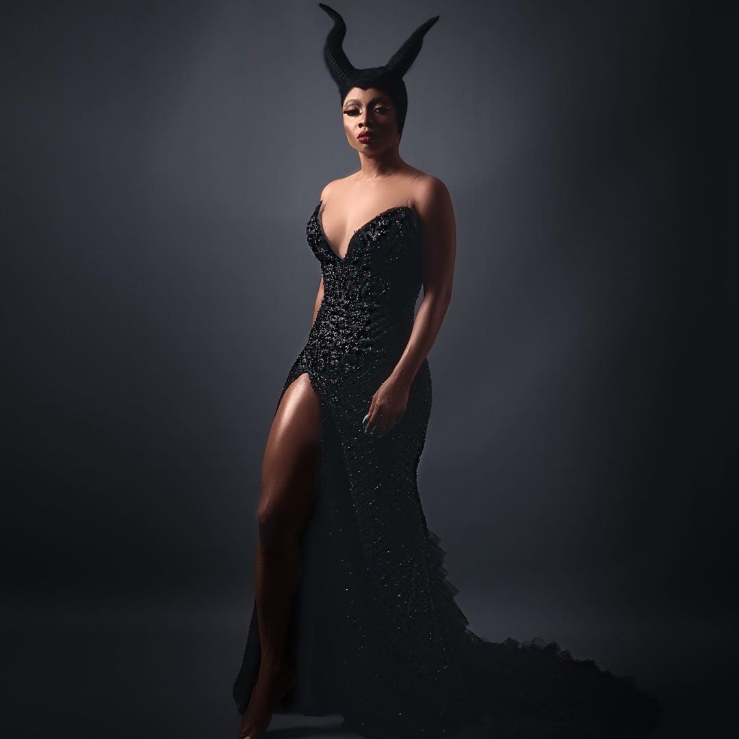 Toke Makinwa transforms into Maleficent for Halloween (photos)